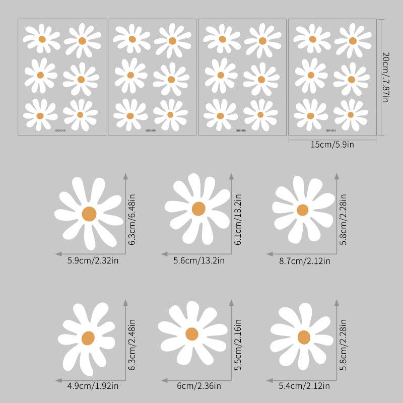 Cute white daisy wall sticker for kids room
