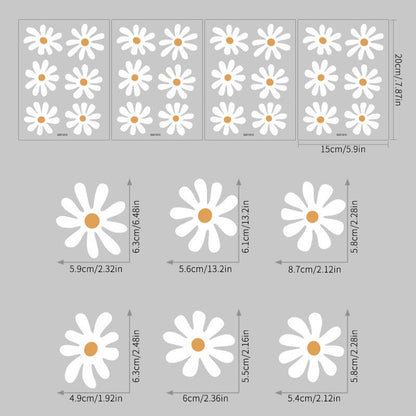 Cute white daisy wall sticker for kids room