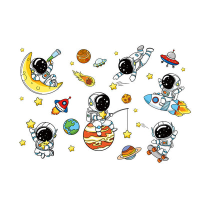 Children's space adventure wall sticker design 2