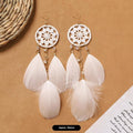 12-Dreamcatcher Long White Feather