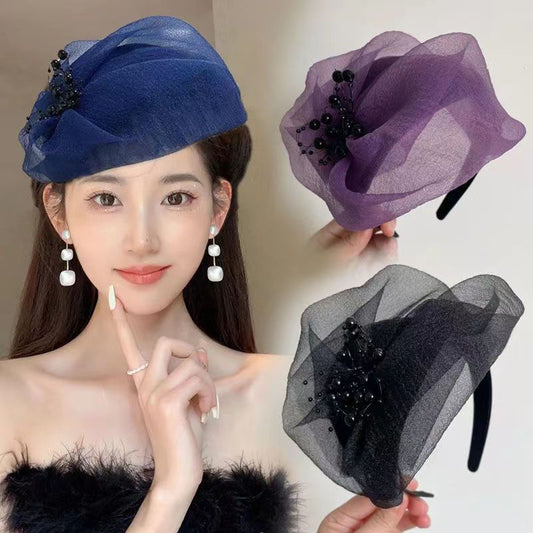 Stylish breathable half hat on model