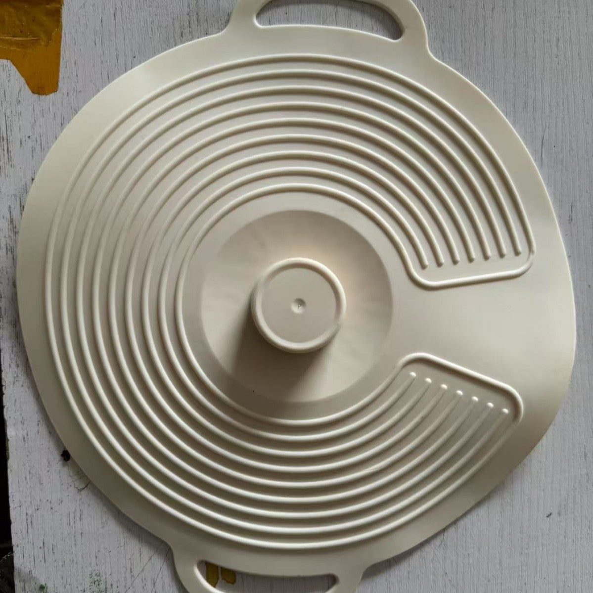 Silicone food storage cover on a bowl