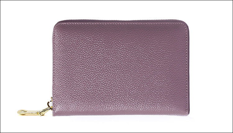 RFID blocking leather wallet in yellow color