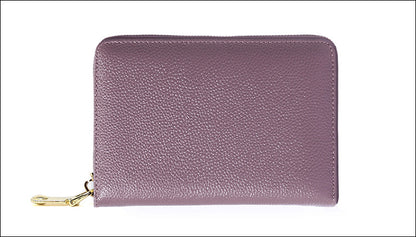 RFID blocking leather wallet in yellow color