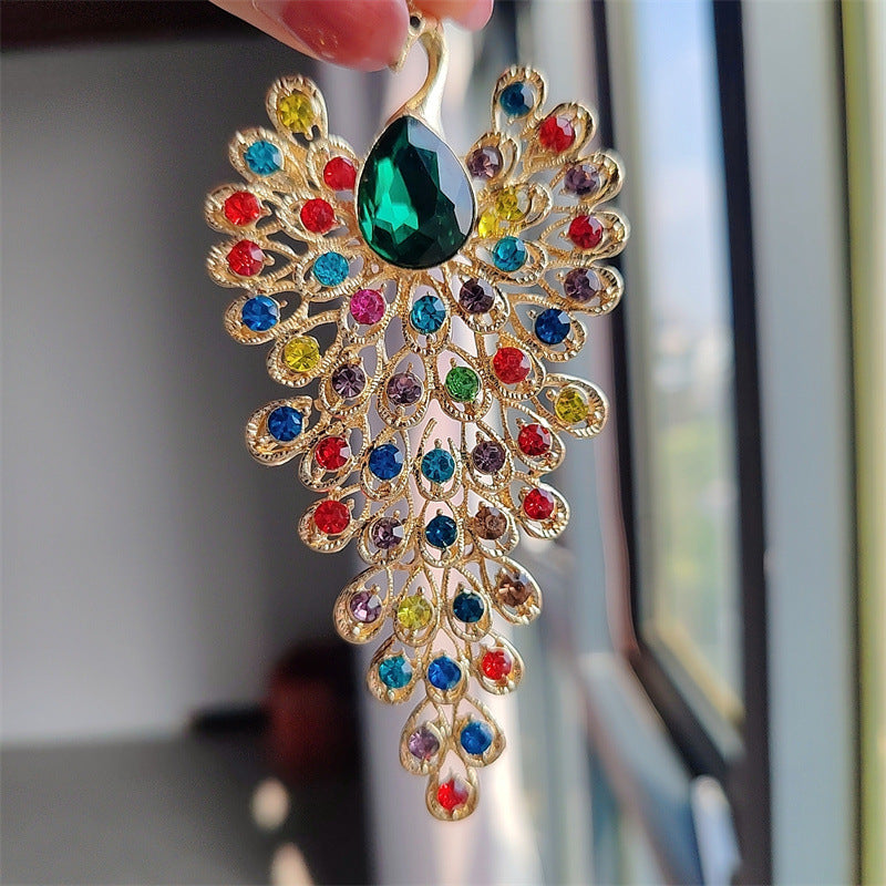 unique retro peacock fashion pin