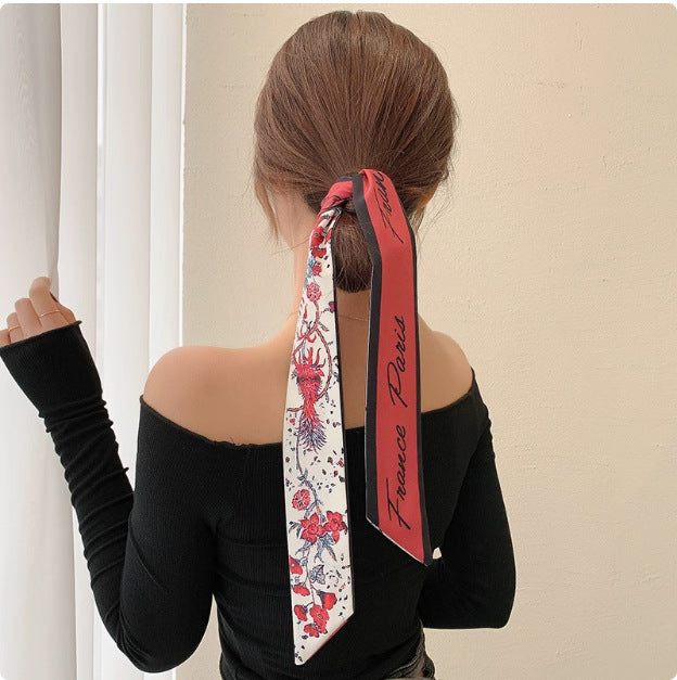 Chic geometric patterned hair scarf