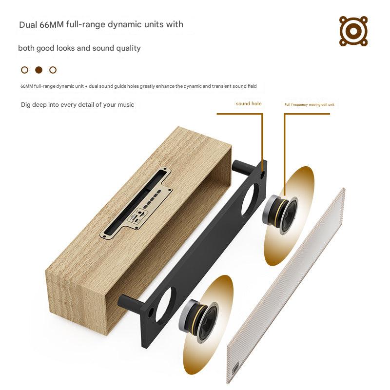 Vintage wooden Bluetooth speaker battery charging