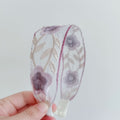 Embroidered Purple Floral Headband