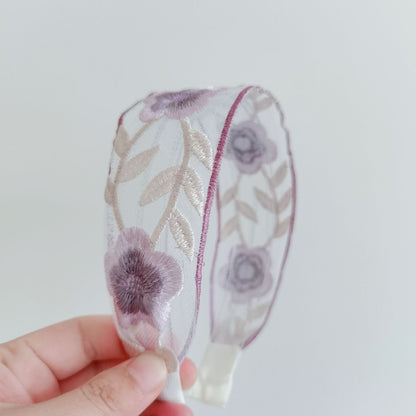 pink flower headband for young women