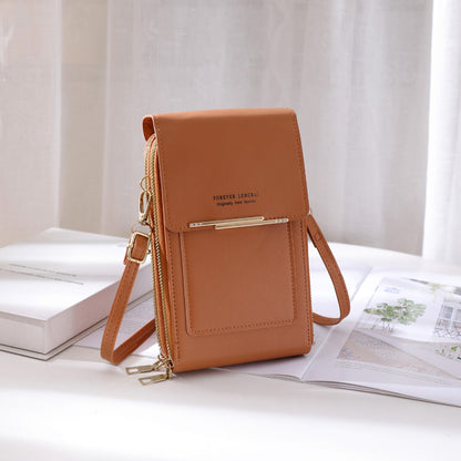 Red functional shoulder bag for outings