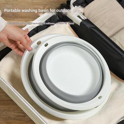 Large gray folding basin for home use