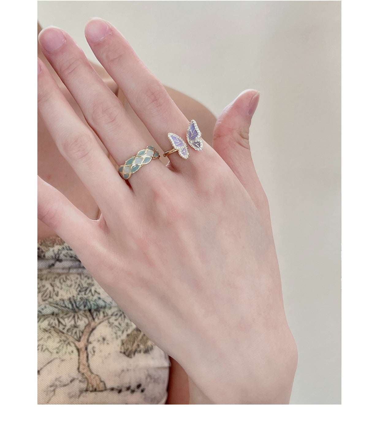 Trendy vintage style butterfly ring - image 10