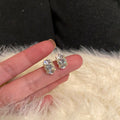 White Stud Earrings Model A10-2-9