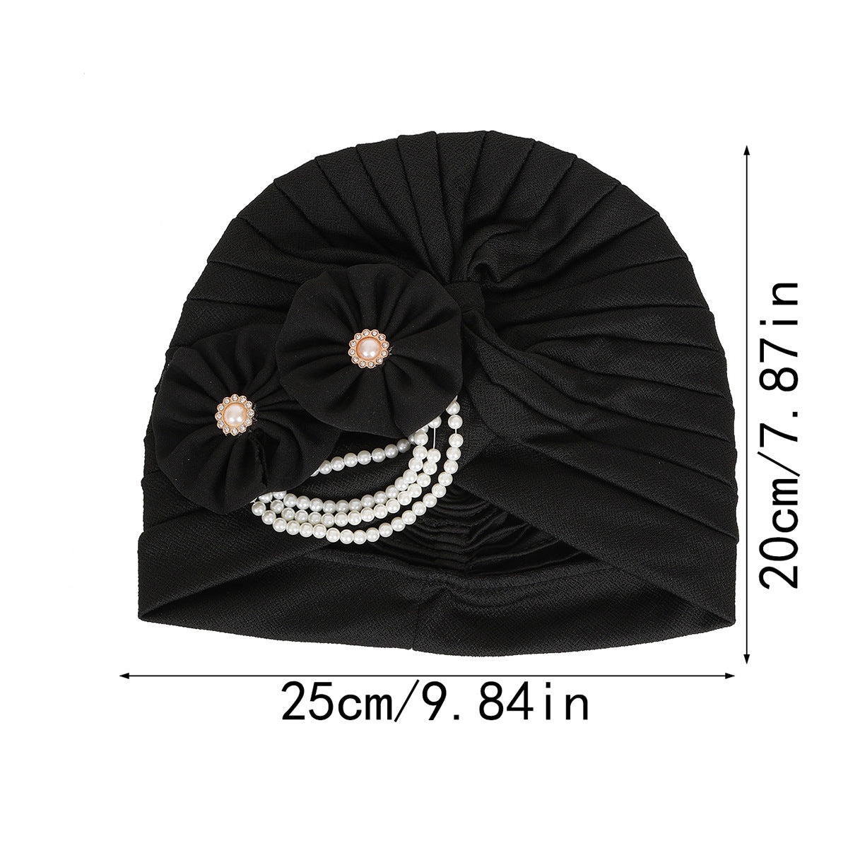 White floral hijab cap - image 7