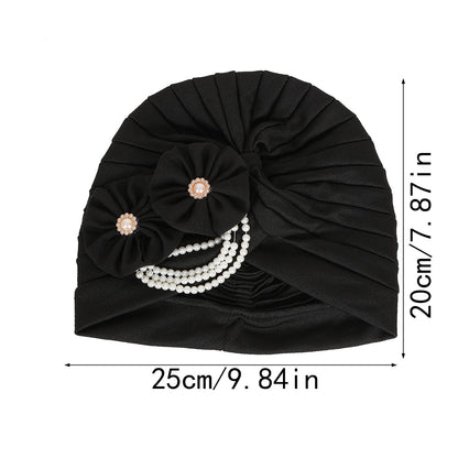 White floral hijab cap - image 7