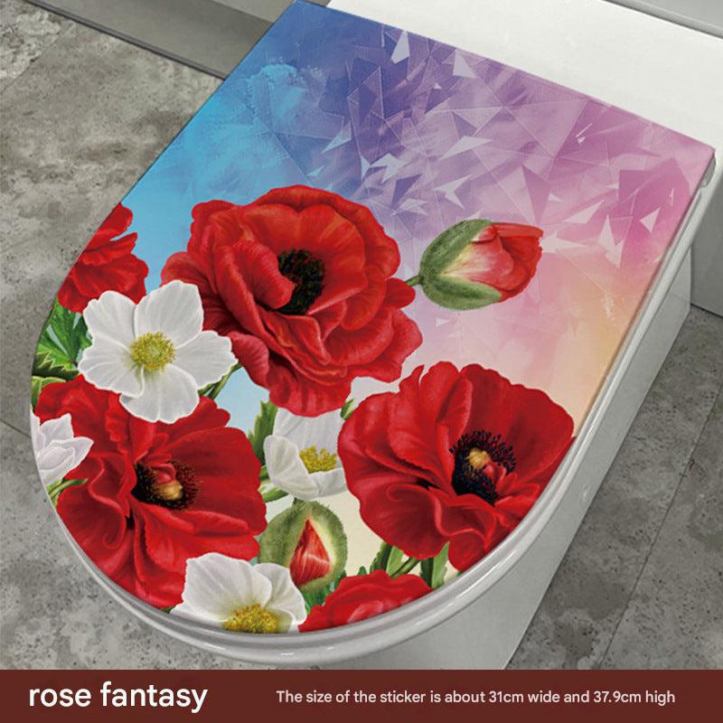 Cute Dolphin Toilet Seat Sticker Image 4