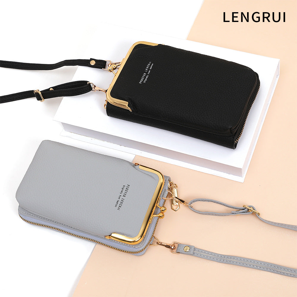 Stylish Mini Women's Phone Wallet Bag - Front View