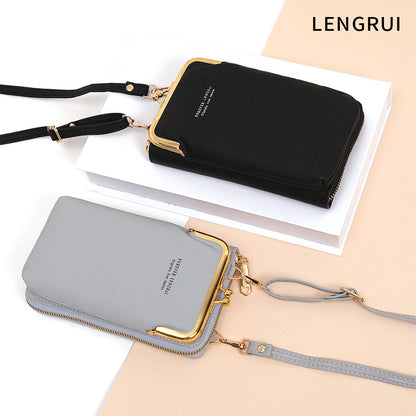 Stylish Mini Women's Phone Wallet Bag - Front View