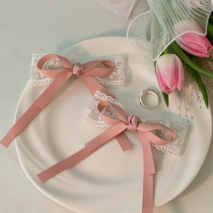 Cute white bow hair clip for kids