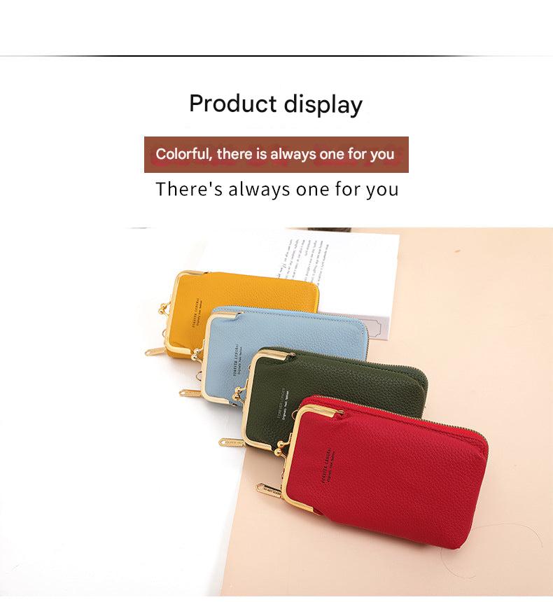 Stylish Mini Women's Phone Wallet Bag - Displayed Colorful