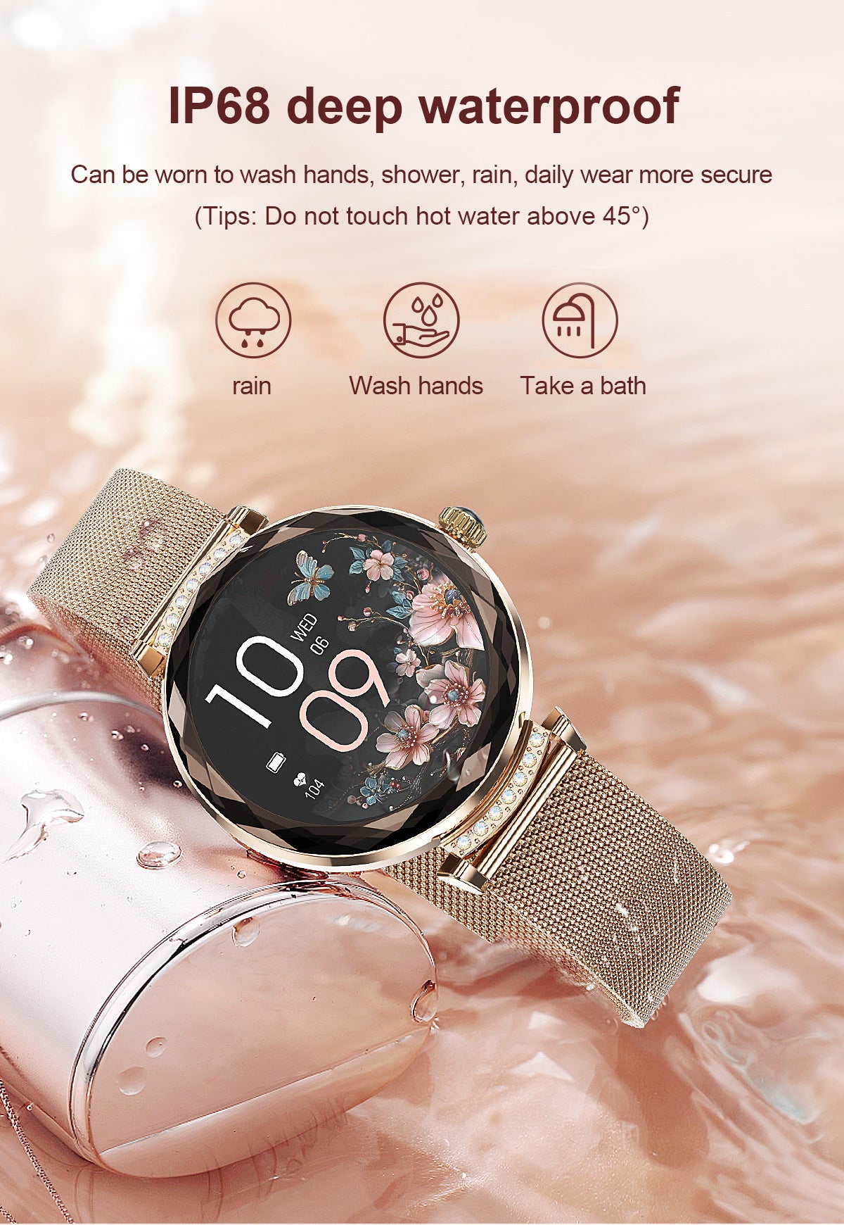 Smart health monitoring bracelet with heart rate and blood pressure tracking