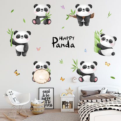 Eco-friendly panda themed wall stickers