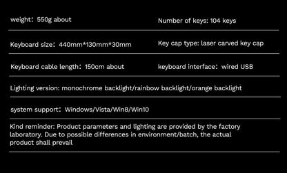EWEADN GX330 Retro Punk Mechanical Gaming Keyboard & RGB Mouse Set - USB Wired, Ergonomic Design, 1600 DPI