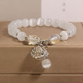 Cat's Eye Stone + Shell Pearl c10-7