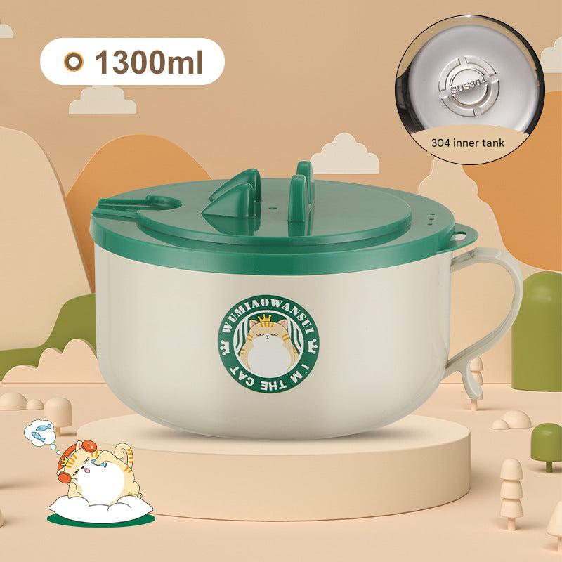 Compact storage stainless steel meal bowl