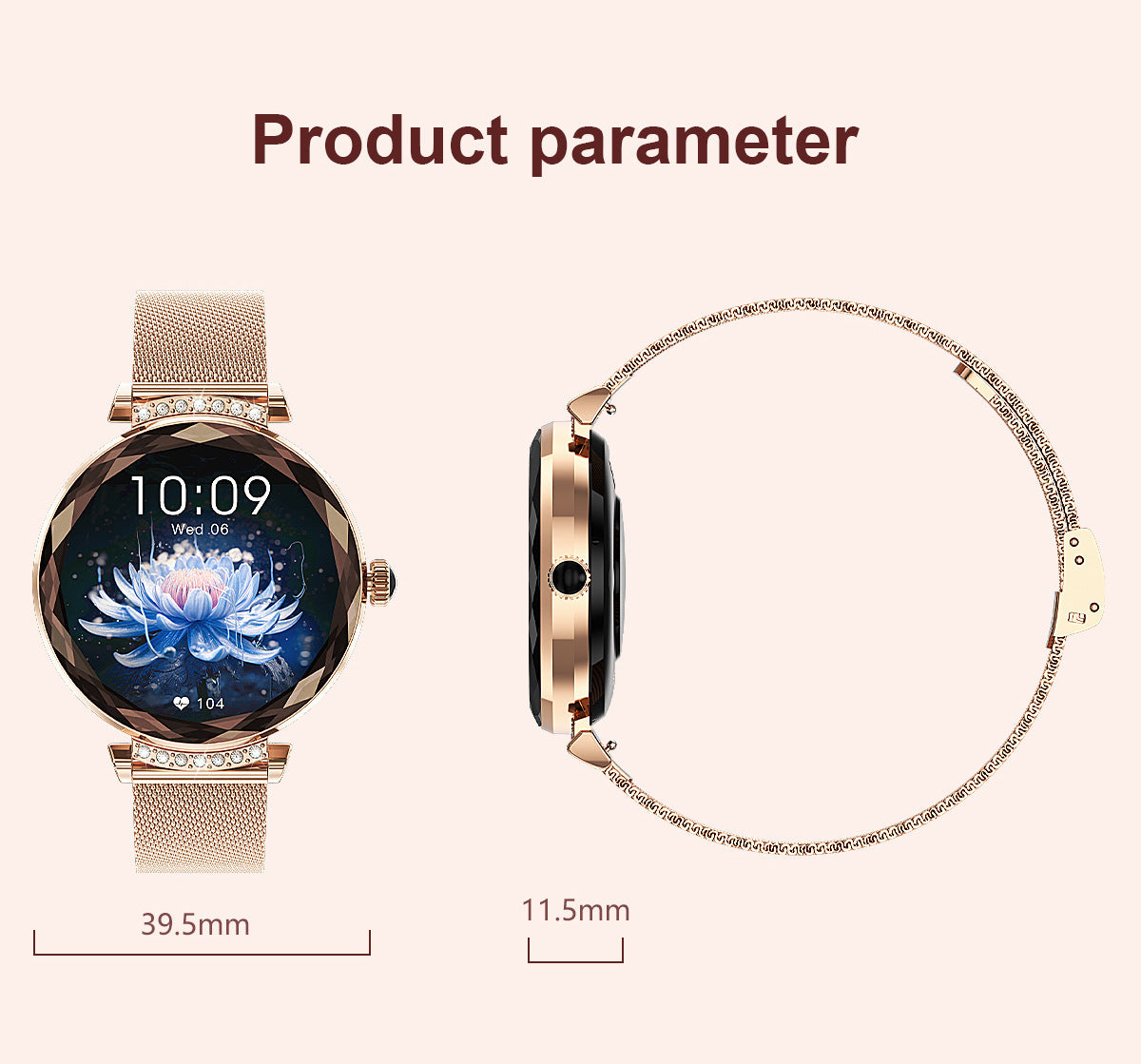 Smart health monitoring bracelet with heart rate and blood pressure tracking
