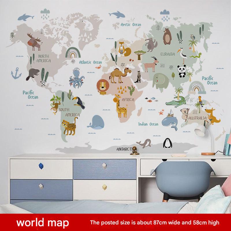 Animal Map Wall Decor Image 1