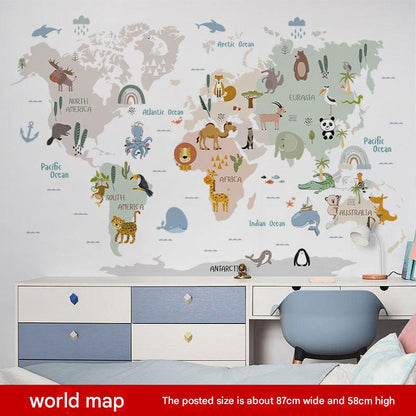 Animal Map Wall Decor Image 1