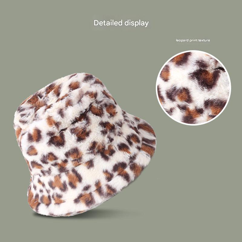Leopard print fisherman hat back view