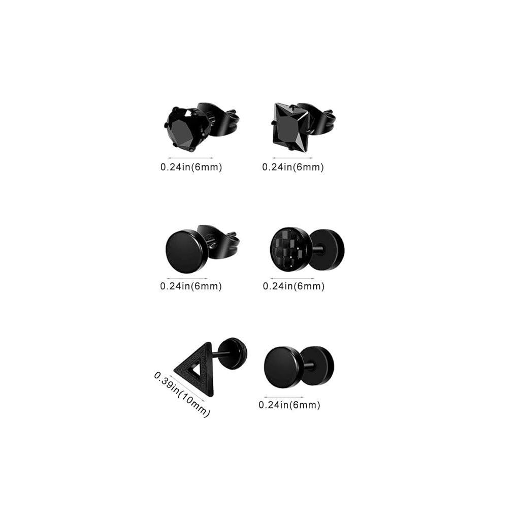Close-up of dumbbell stud earrings image 2