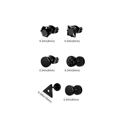 Close-up of dumbbell stud earrings image 2