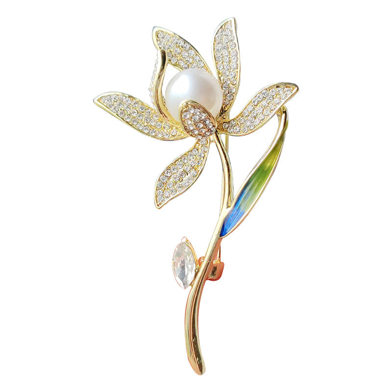 brooch adornment with floral design - image 3