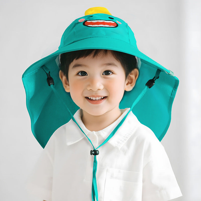 Pink bunny summer hat for children