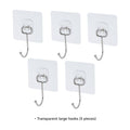 Transparent Large Hooks (Pack of 5)