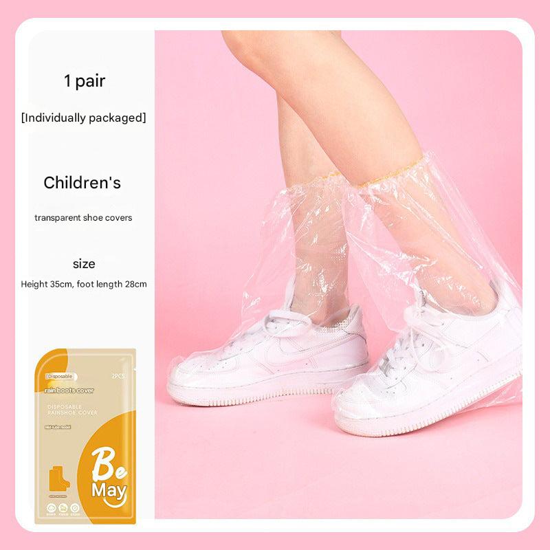 Children's waterproof overshoe blue transparent