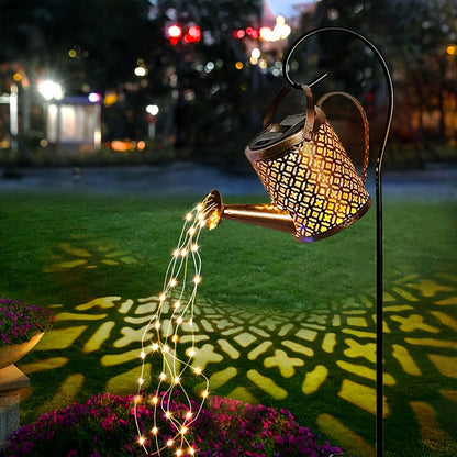 Outdoor decorative lantern at night