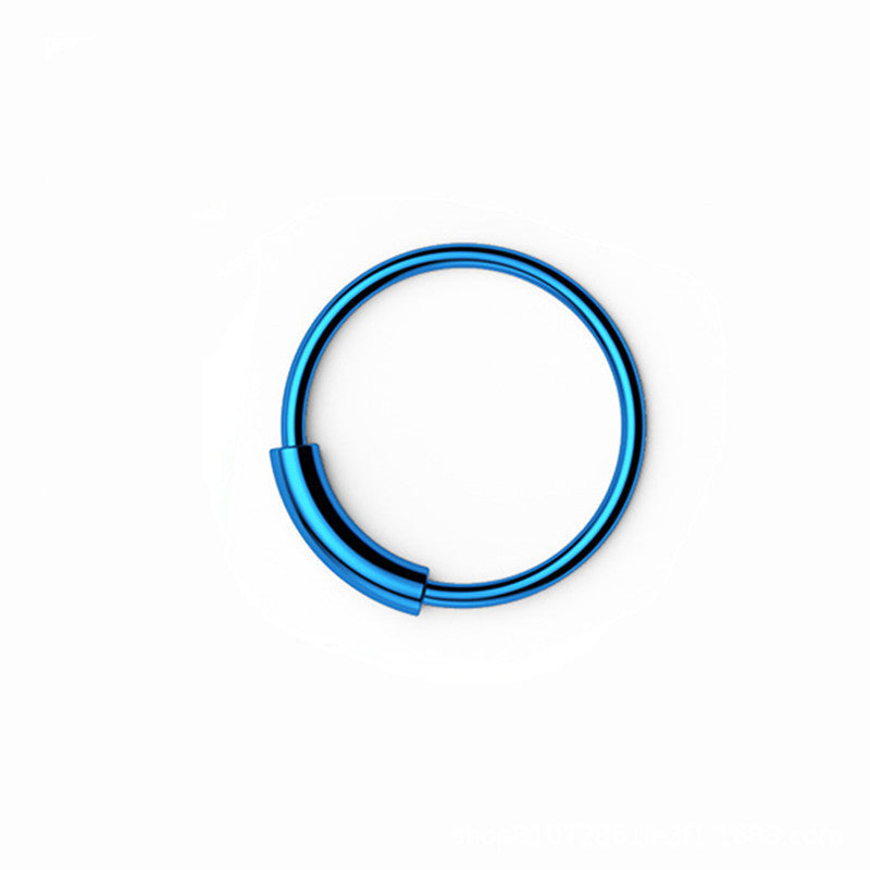geometric stainless steel nose ring
