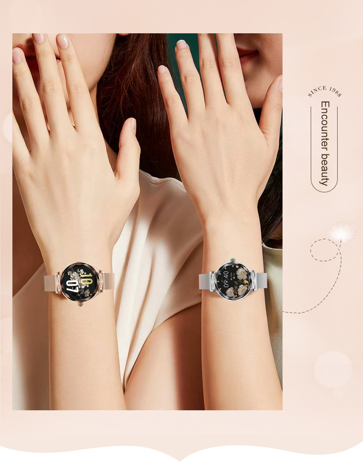 Bluetooth calling sports wristband in gold