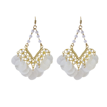 Chic Vintage Shell Tassel Earrings image 10