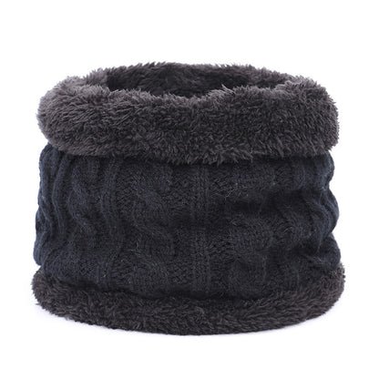 Knit hat and scarf set for kids in winter