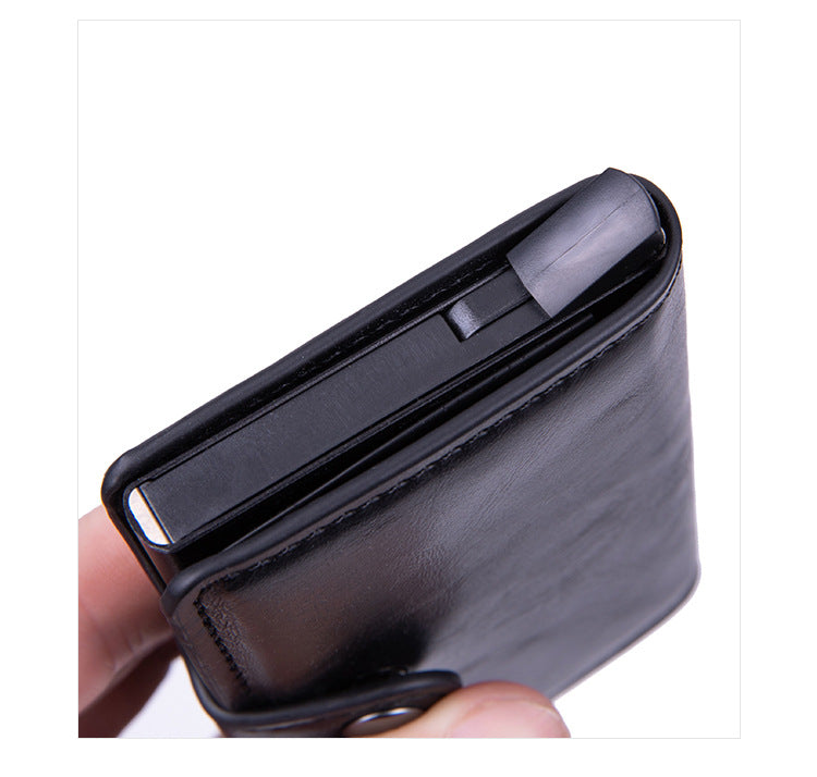 PU card holder in carbon fiber pattern