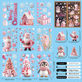 Christmas Pink Window Clings
