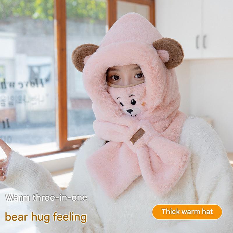 Cute bear hat for girls winter fashion