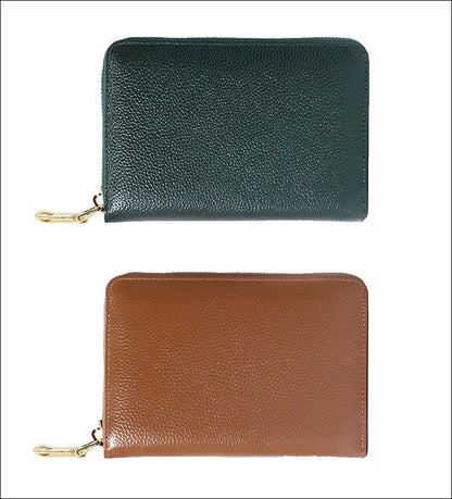 RFID blocking leather wallet in wine red color