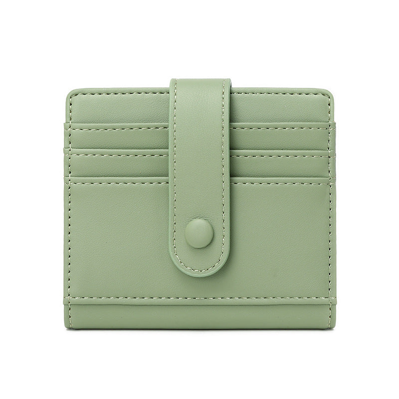 RFID blocking women's wallet in green color