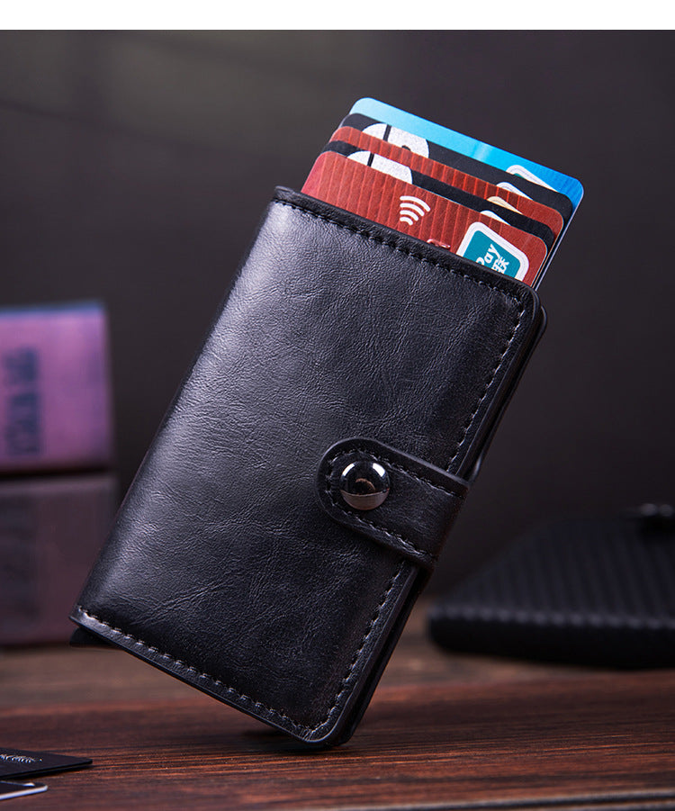 PU card holder in red color